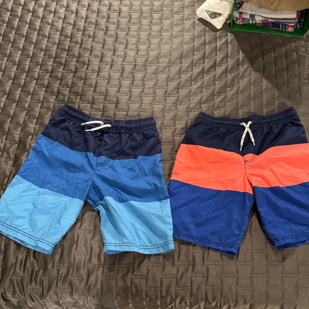 Carter's Blue and Orange Kids Swim Shorts Set
